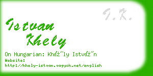 istvan khely business card